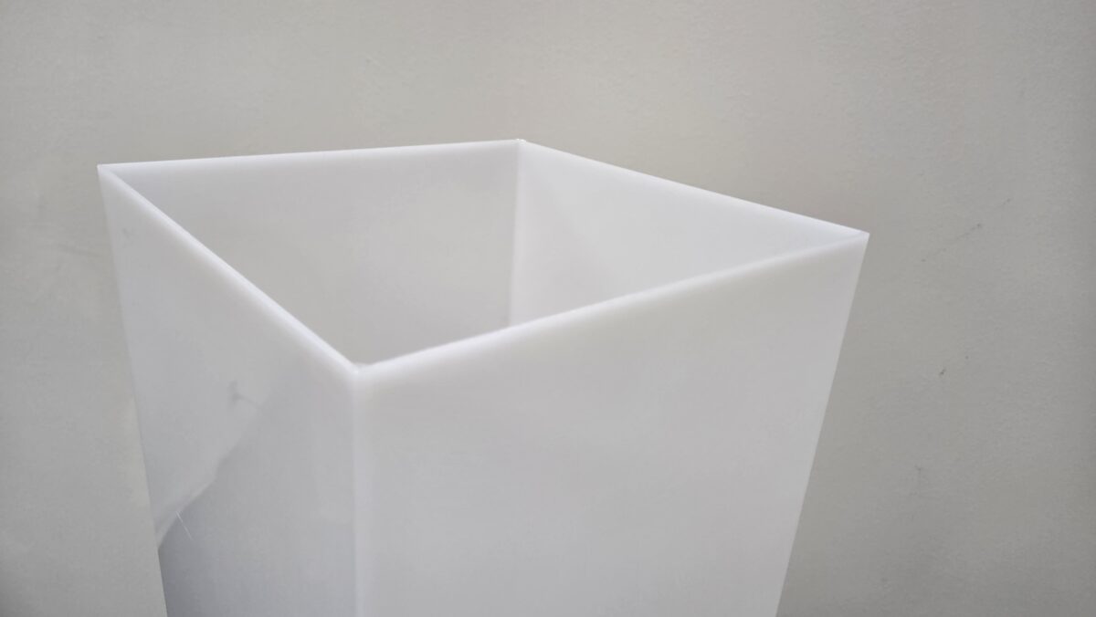 White Acrylic Floor Lamp - 15"x15"x65.25 - Image 3